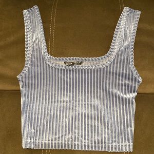 Velvet light blue tank top